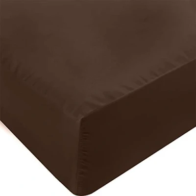 Abbildung von Utopia Bedding Queen Size Spannbetttuch Bettlaken Tiefe Tasche weiche Mikrofaser schrumpf und lichtbeständig pflegeleicht nur 1 (braun)
