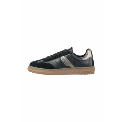 Abbildung von Tamaris Damen Low Top Sneaker, Frauen Halbschuhe,Wechselfußbett,Comfort Lining,Turnschuhe,Laufschuhe,Freizeit,sportlich,Black Leather,41 EU
