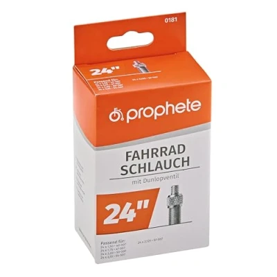 Abbildung von Prophete Fahrradschlauch 24 Zoll Dunlopventil ETRTO 40 507, 47 50 54 57 507 geeignet von x 1,5 bis 2,125