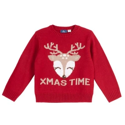 Abbildung von chico Unisex Kinder Weihnachtsstrickpullover Hose, Rot (3), 9M