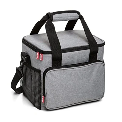 Abbildung von Tatay Urban Food Picnic Kühltasche, 11 L Kapazität, dreifache Schicht Material, flexibel und 100% wasserdicht. Denim Gray. Messen 28,5 x 21 24 cm