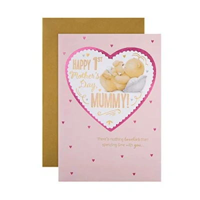 Abbildung von Hallmark Muttertagskarte zum 1. Muttertag niedliches Forever Friends Design