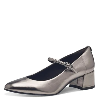 Abbildung von Tamaris Damen Pumps Blockabsatz Vegan; Pewter, EU 41