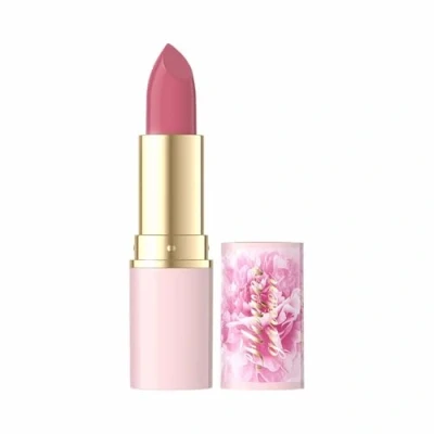 Abbildung von Eveline Cosmetics Feuchtigkeitsspendender Lippenstift Nr. 01 Flower Garden Serie Vegan, pflegend mit Hyaluronsäure &amp; Pfingstrosenextrakt
