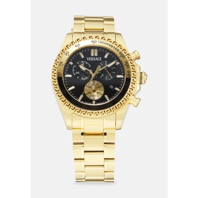 Abbildung von Versace Watches Chronograph Yellow goldcoloured, Herren, Größe: One Size, gold coloured