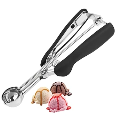 Abbildung von FOCCTS Eisportionierer Edelstahl Keksportionierer mit Auslöser für Obst, EIS. Durchmesser:25mm, Eislöffel Portionierer und Komfortablem Griff