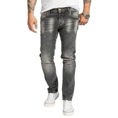 Abbildung von Rock Creek Herren Jeans Regular Fit Stretch Männerhose Herrenjeans Denim Hosen Herrenhose Straight Cut Stonewashed RC 2405 Dunkelgrau W38 L30