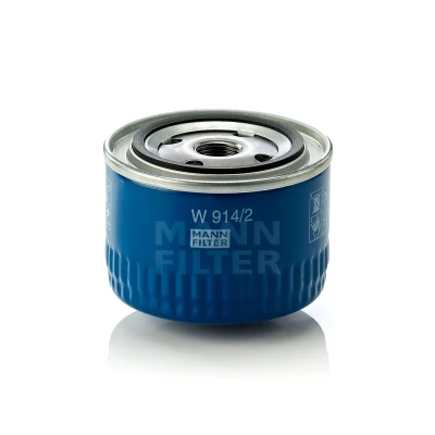 Abbildung von MANN FILTER W 914/2 Ölfilter 3/4 16 UNF mit einem Rücklaufsperrventil Anschraubfilter LADA: Samara, Niva, Vesta Saloon, FORD: Sierra Mk2 Saloon