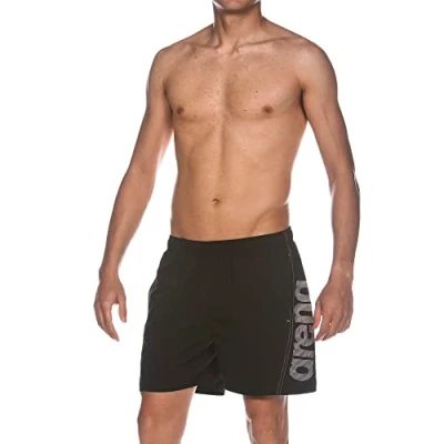 Abbildung von Arena Fundamentals LOGO R Badeshorts, Herren, Größe: XL, Black white