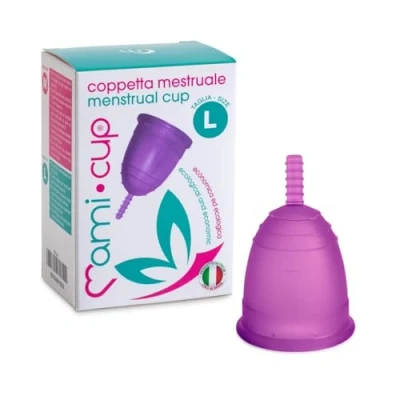 Abbildung von Menstruationstasse MamiCup® Weiches, flexibles, wiederverwendbares medizinisches Silikon (Wenig, L)