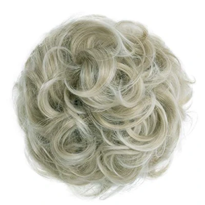 Abbildung von CAISHA Scrunchie Haarteil Haargummi Dutt Haarverdichtung Groß Emilia Gewellt Unordentlich DM15cm Hellblond G12E