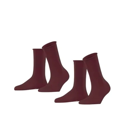 Abbildung von Esprit Basic PURE 2PACK UNI Socken, Damen, Größe: 39 42, Shadow red