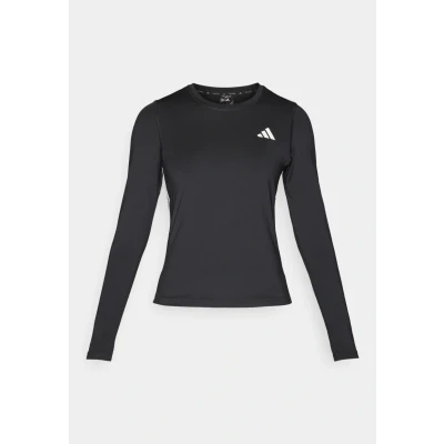 Abbildung von adidas Performance Train Essentials LONG Sleeve 3STRIPES Workout Langarmshirt, Damen, Größe: Medium, Black/white