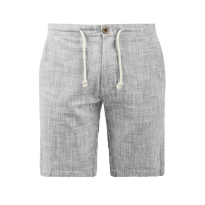 Abbildung von Blend BHBones Herren Shorts Kurze Hose Bermuda mit Leinen Optik Eingrifftaschen 100% Baumwolle Regular fit, Größe:XL, Farbe:Granite (70147)