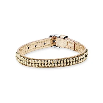Abbildung von s. Oliver Damen Armband Lederarmband Swarovski Elements Edelstahl Kristall metallic Rundschliff 21 cm 544733