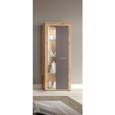 Abbildung von INOSIGN Vitrine »Aosta, Höhe 159 cm, in verschiedenen Farbausführungen« 1 Tür, 3 Einlegeböden, 4 Fächer, Wohnzimmer, Standvitrine, Glasvitrine