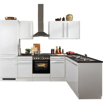 Abbildung von BASIC by Balculina Winkelküche »Jazz«, Stellbreite 280x175 cm, wahlweise mit E Geräten