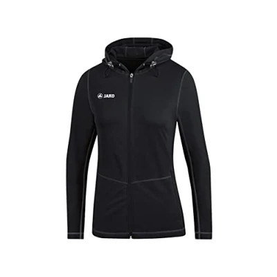 Abbildung von JAKO Damen Kapuzenjacke Run 2.0, schwarz, 42, 6875