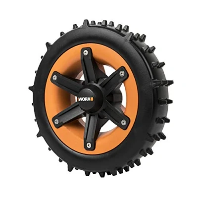 Abbildung von WORX WA0952 Landroid Räder Super Grip für verbesserte Steigfähigkeit Profi auf schwierigem Gelände passend zu der Steigung bis 24 bzw. 45% einfache Montage nicht VISION