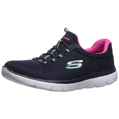 Abbildung von Skechers WIDE FIT Summits Sneaker low, Damen, Größe: 40, Navy/aqua Schuhe