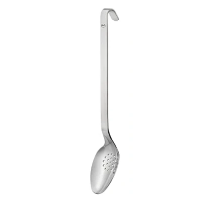 Abbildung von RÖSLE Haken Gemüselöffel, Hochwertiger Schöpflöffel mit Lochung und Hakengriff, Edelstahl 18/10, spülmaschinengeeignet, Länge 31,5 cm