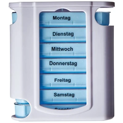 Abbildung von Osma Pillen / Tablettenbox 13x11x4cm Wocheneinteilung