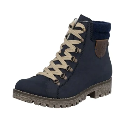 Abbildung von Rieker Damen 785f8 Stiefeletten, Navy Chestnut 14, 38 EU