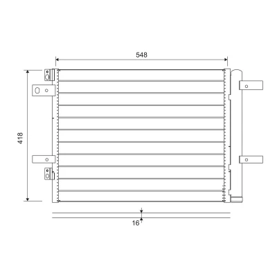 Abbildung von VALEO 822564 Klimakondensator mit Trockner Aluminium 430 PEUGEOT: 308 SW 2, II Hatchback, 508