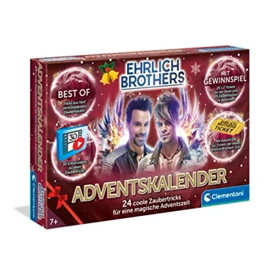 Abbildung von Ehrlich Brothers Adventskalender 2023 Magischer Weihnachtskalender mit 24 Zaubertricks Zauberkasten für Kinder ab 7 Jahren von Clementoni 59298
