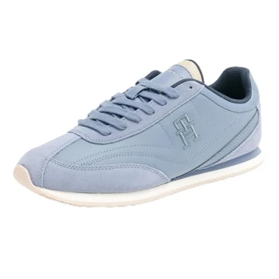 Abbildung von Tommy Hilfiger TH HERITAGE RUNNER LTHR ( Niedriger Schnitt (Schuhe) Damen, Blau (Faded Ink), 39 EU