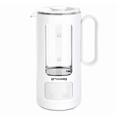 Abbildung von grossag Glas Wasserkocher WK 8.00 mit Topf 0,5 Liter, BPA frei für Tee und Babynahrung, White