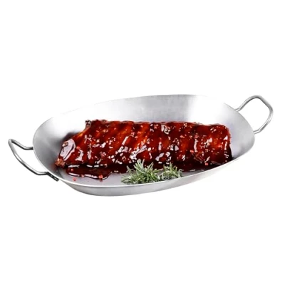 Abbildung von chg Eisenpfanne, oval, Silber, 37,5 x 27,5 4,5 cm
