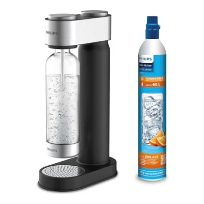Abbildung von Philips Water ADD4902BK/10 GoZero Wassersprudler, plastik, 1 Liter, Schwarz