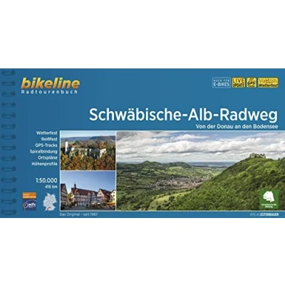 Abbildung von Schwäbische Alb Radweg: Von der Donau an den Bodensee, 1:50.000, 416 km (Bikeline Radtourenbücher)