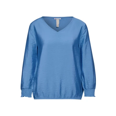 Abbildung von Street One MIT Smokdetail Bluse, Damen, Größe: 34, Blau