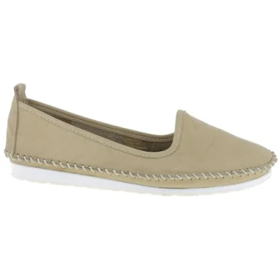Abbildung von Andrea Conti Damen Mokassins Leder Ballerina Casual bequem kombistark 0027449, Größe:40 EU, Farbe:Beige