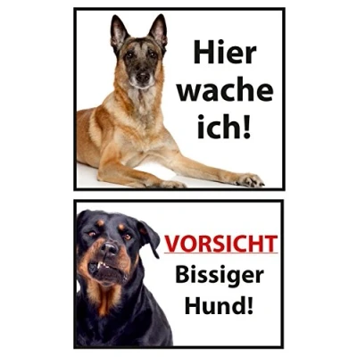 Abbildung von AVERY Zweckform 59388 Z Design (Warnetiketten, Bissiger Hund, 2 Aufkleber)