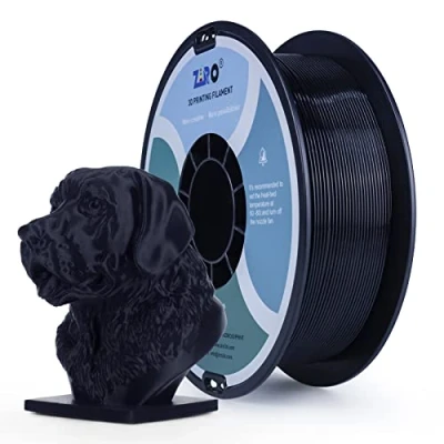 Abbildung von ZIRO PETG Filament 1.75mm 3D Drucker 1.75 1kg, Maßgenauigkeit +/ 0.03mm, Schwarz