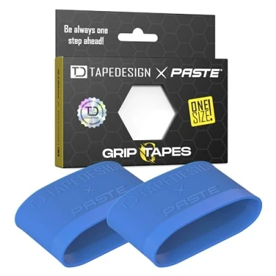 Abbildung von TAPEDESIGN Schienbeinschonerhalter Grip Tapes aus Silikon, Fußball Männer, Frauen, Blau Halterung für Fussball Stutzen, Stutzentape