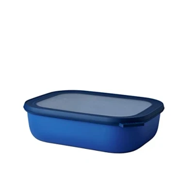 Abbildung von Mepal Multi Bowl Cirqula Rectangular Vorratsdose mit Deckel Geeignet als Luftdichte Aufbewahrungsbox für den Kühlschrank, Mikrowellengeschirr &amp; Frischhaltedosen 2000 ml Vivid Blue