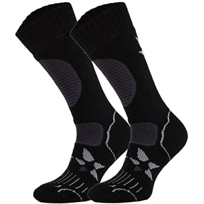 Abbildung von TODO BP Medium Dicke Wandersocken 34% Merino Wolle Herren und Damen. Socken für Outdoor, Hiking, Wandern, Camping, zum Wald, Bergsocken (43 46, Schwarz)