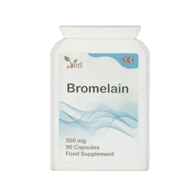 Abbildung von Ved Bromelain Capsule High Strength 3000 GDU/g 500mg per Capsule, Naturally Derived from Pineapple, Vegan 90 Capsule(3 Months Supply)