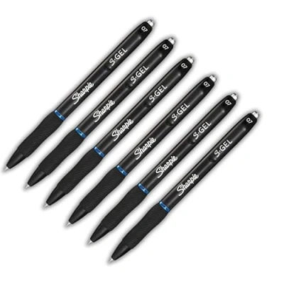 Abbildung von Sharpie S Gel Gelstifte Mittlere Spitze (0,7 mm) Blaue Tinte 6 Zählen