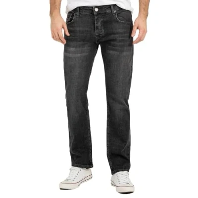 Abbildung von Lorenzo Loren Herren Jeans Regular Fit Stretch Männerhose Herrenjeans Denim Hosen Herrenhose Straight Cut Stonewashed LL 4006 Dunkelgrau W32 L32