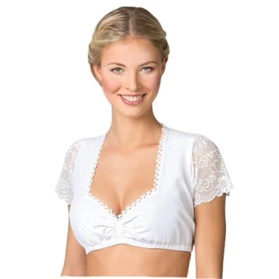 Abbildung von Stockerpoint Damen Meline Trachtenbluse, Weiß, 36