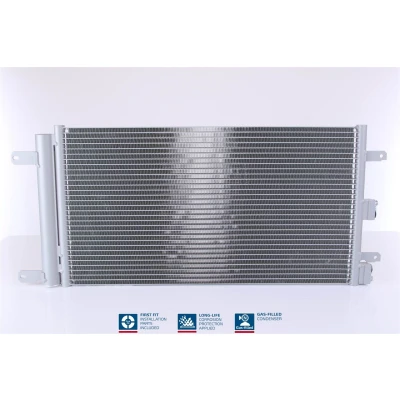 Abbildung von NISSENS 940061 Klimakondensator mit Trockner Aluminium 595 R 134a FIAT: Doblo I Cargo, Estate