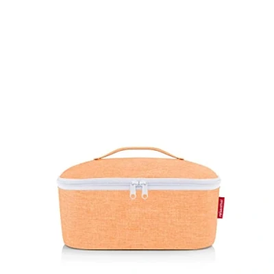 Abbildung von reisenthel coolerbag M pocket Kühltasche mit Obermaterial aus recycelten PET Flaschen Ideal für das Mittagessen unterwegs, Couleur:twist apricot