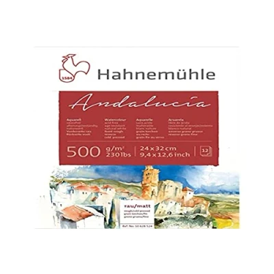 Abbildung von Aquarellblock Andalucía rau/matt 500g/m², 24x32cm, 12Blatt