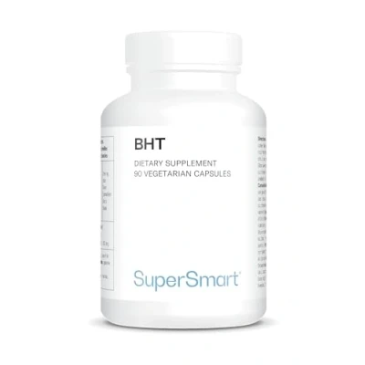 Abbildung von BHT (Butylated Hydroxytoluene) 300 mg Hilft bei der Bekämpfung von oxidativem Stress Starkes Antioxidans und Antiviral Anti Aging Vegan Supersmart