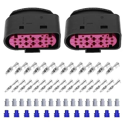Abbildung von Create idea 2 Set Auto Sensor Reparatur Kit 1J0973737 Kompatibel mit Volkswagen Audi 14 Pin Stecker
